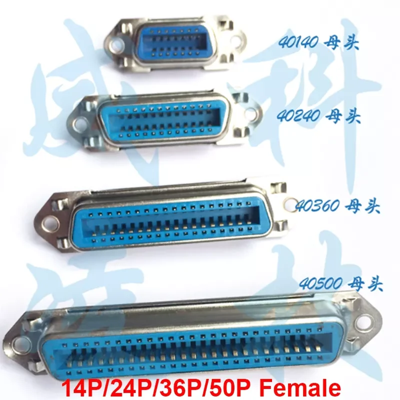 

5pcs 57 Series Centronics Connector Male Female CN-14P24P36P/50P 180 Degree Straight Pin PCB Mount Type Printer Port