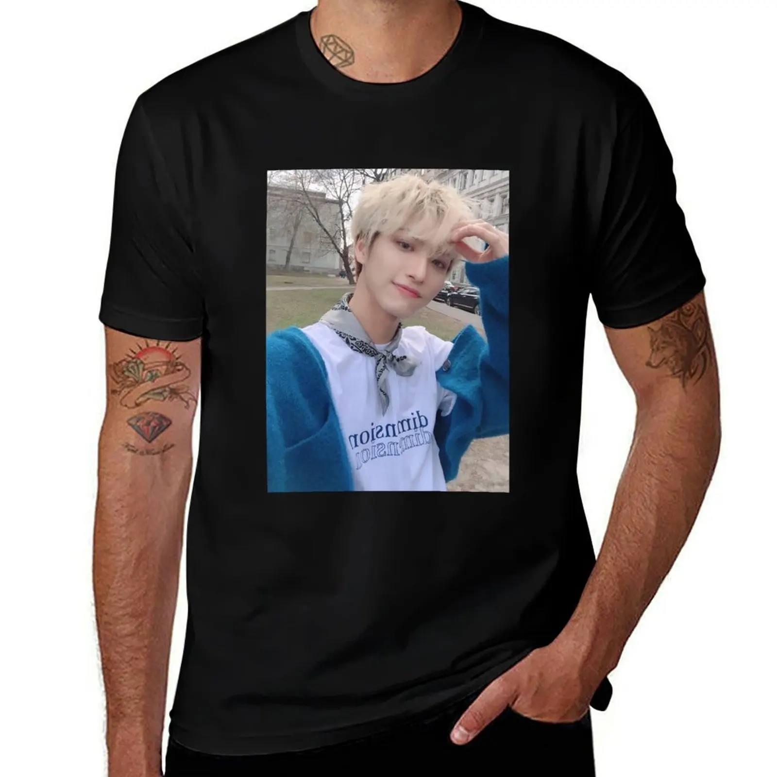 

ATEEZ 1 Seonghwa Selca T-Shirt Independence Day Short Sleeve T-Shirt