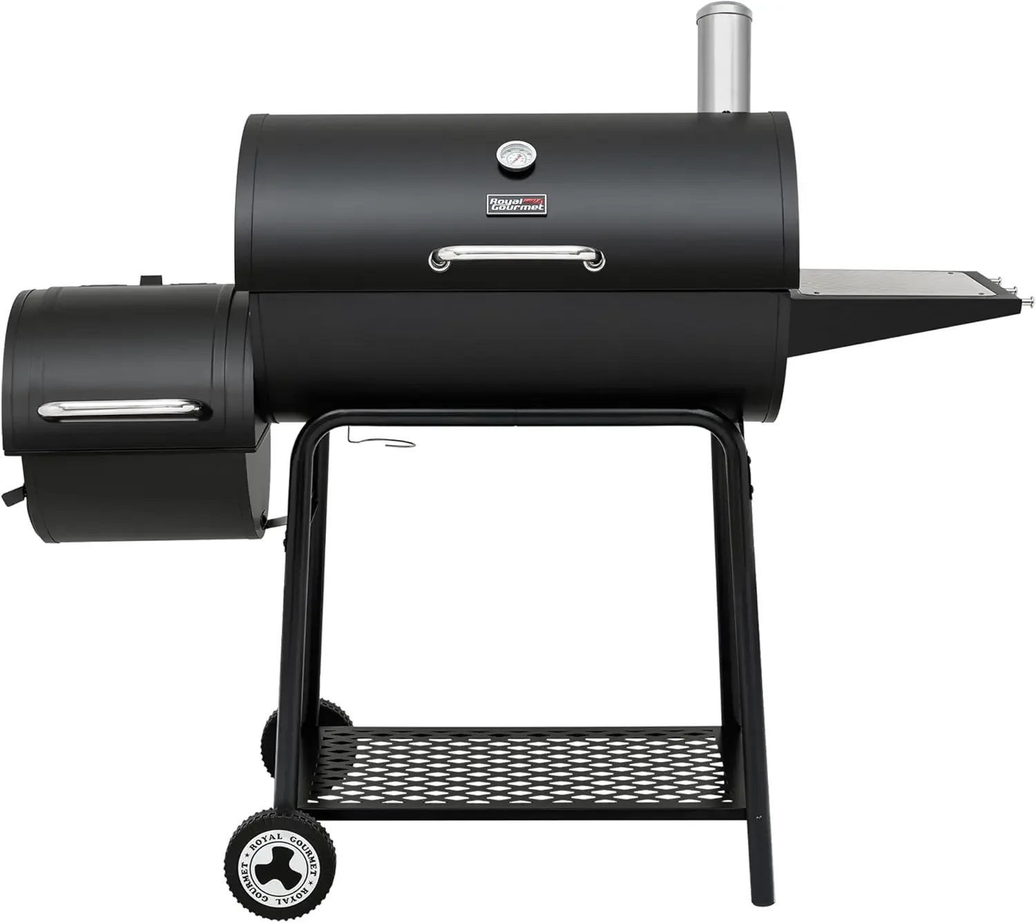 

NEW CC1830M 30-Inch Barrel Charcoal Grill with Offset Smoker, 811 Square Inches, Outdoor Backyard, Patio and Parties Black Large