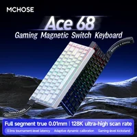 MCHOSE ACE60 Pro ACE68 Esports Teclado mecánico con cable interruptor magnético intercambio en caliente teclado para juegos personalizado accesorio para jugadores de Pc