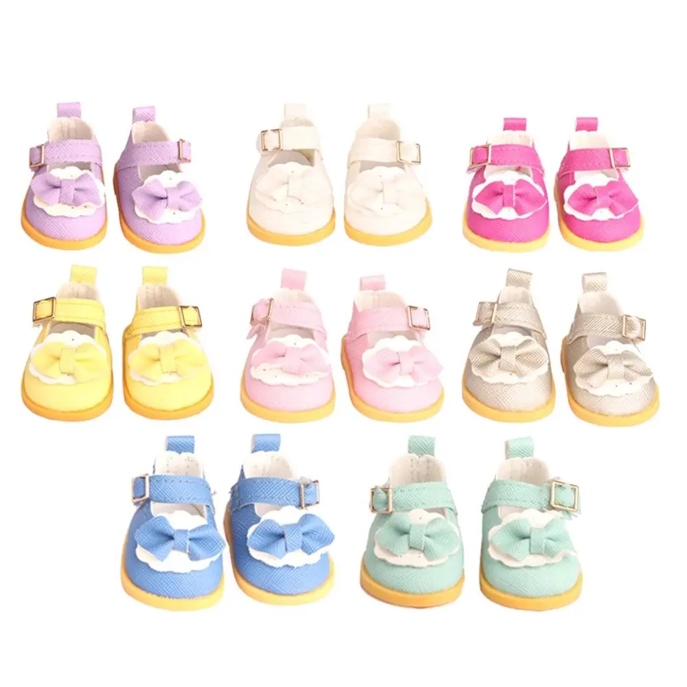 

Kids Toy 5cm Bow Cotton Doll PU Leather Mini Shoes Doll Boots Dolls Accessories Dolls Shoes
