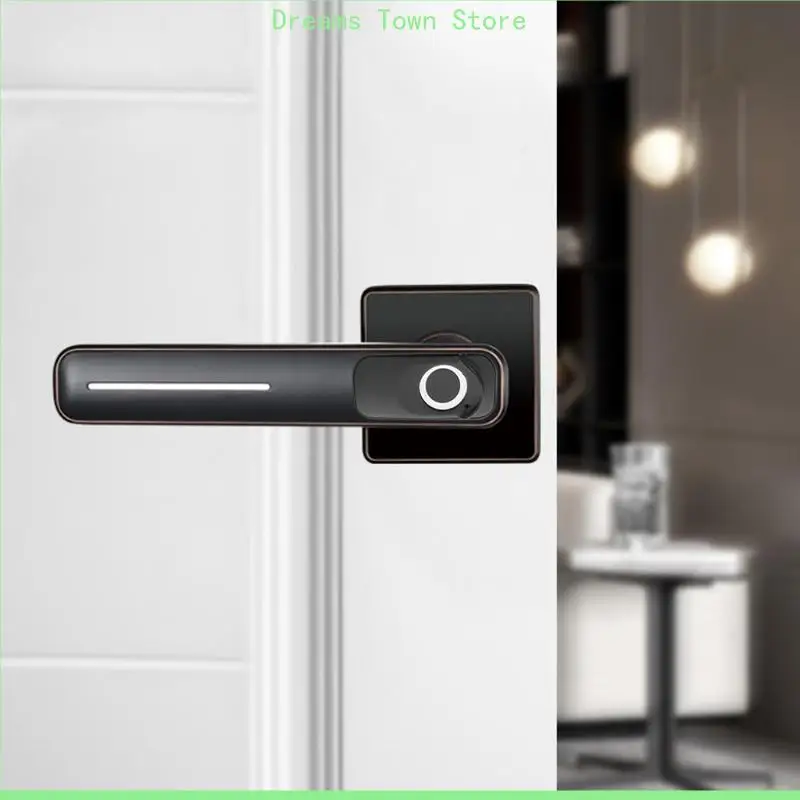 

HX6A Super Security Finger -Отпечаток двери блокировки Без ключа Без ключа биометрической клавиатуры Рычаг пароля Руководство за