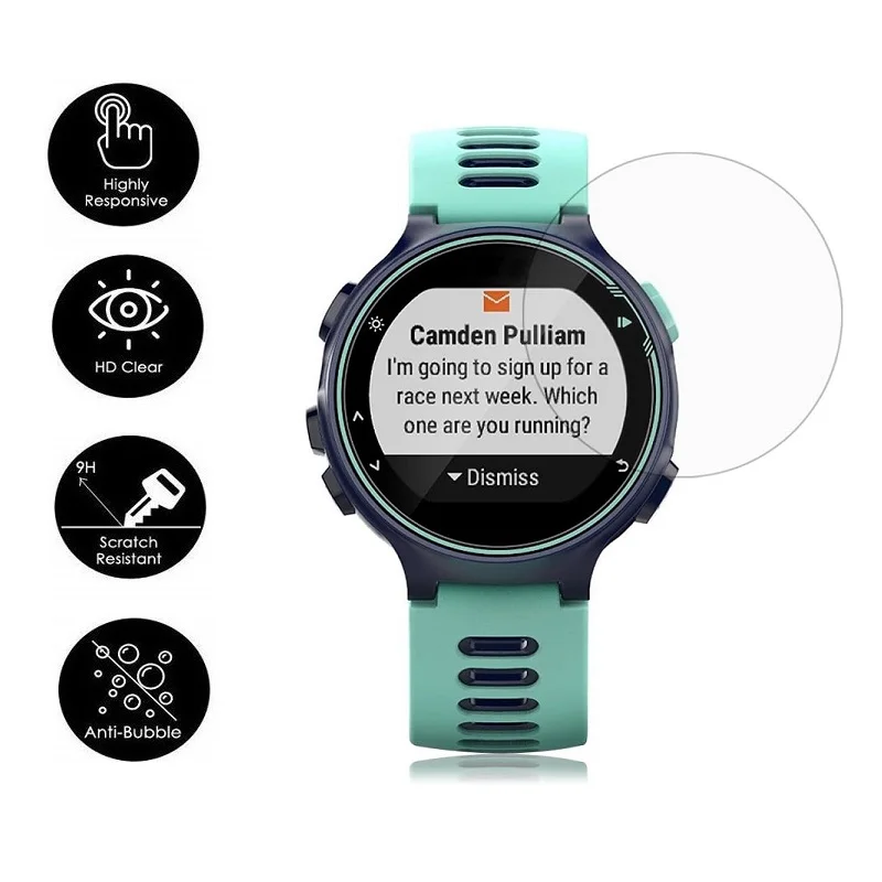 5 szt. Ekran Smart watcha ochraniacz na Garmin Forerunner 745 szkło hartowane HD przezroczysta folia przeciw zarysowaniom