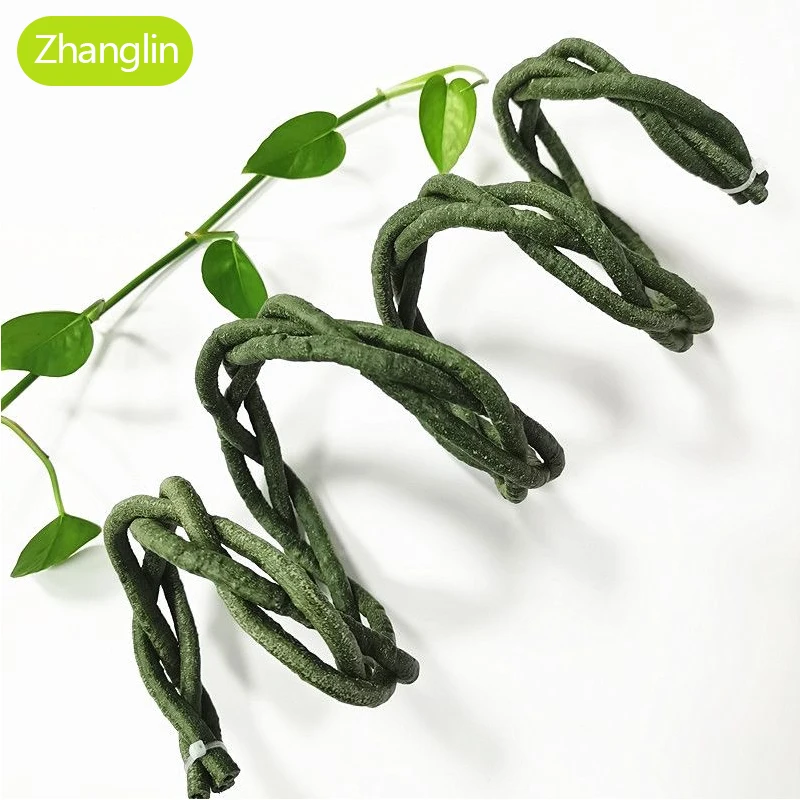 100cm artificial vine plant decoration pet climbing aquascape ivy fish tank aquascape living room outdoor wall hanging vine new