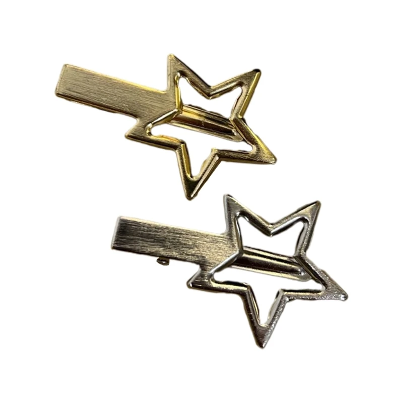 S1Y1 Star Hair Clip Barrette Vintage Silver Gold-Star Hair Pin Hair Barrettes for Women Girls Hair Accessory Y2K Hair Clip