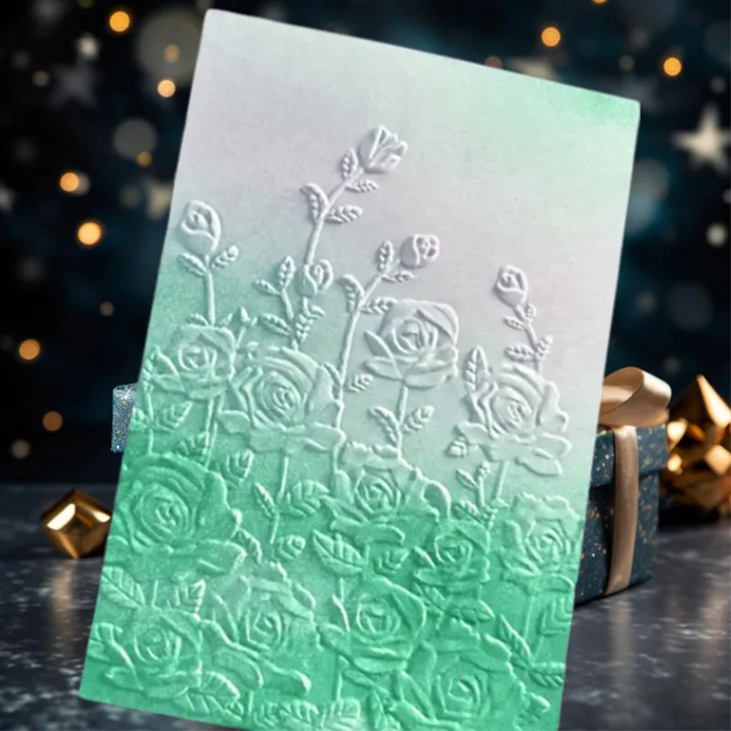 The Best-Selling 3D embossing Folders,Blooming Rose Jungle,DIY Crafts,Supplies,Photo Albums,Decoration Cards,Backgrounds