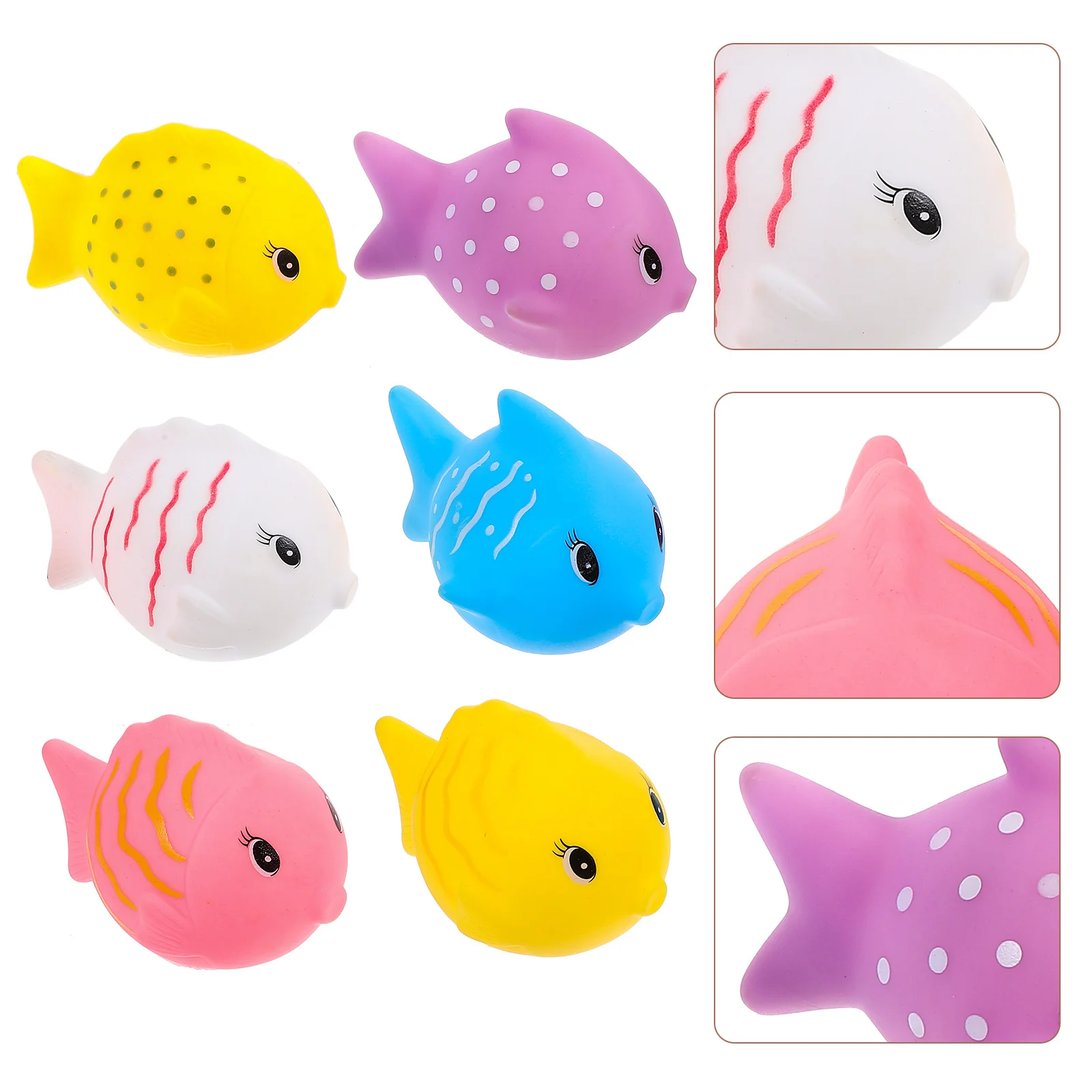 6 stuks drijvend vinyl dier badplezier felle kleur knijpgeluid voor baby baby badtijd drijvend speelgoed dier speelgoed