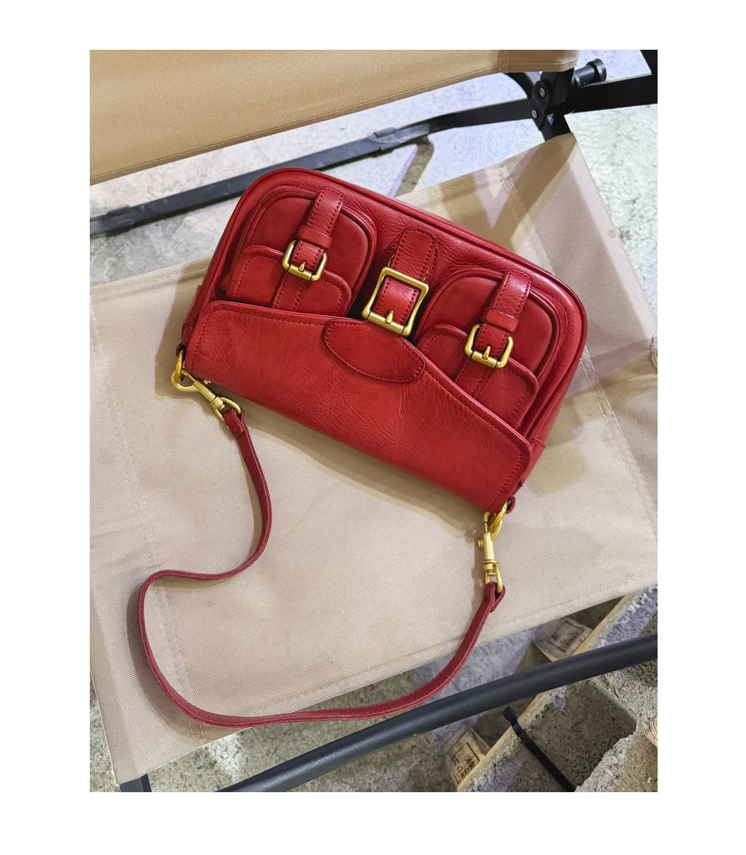 PNDME Mode Vintage Hochwertige Echtleder Damen Schultertasche Casual Reise Party Handgefertigte Rindsleder Umhängetasche – Detail 11