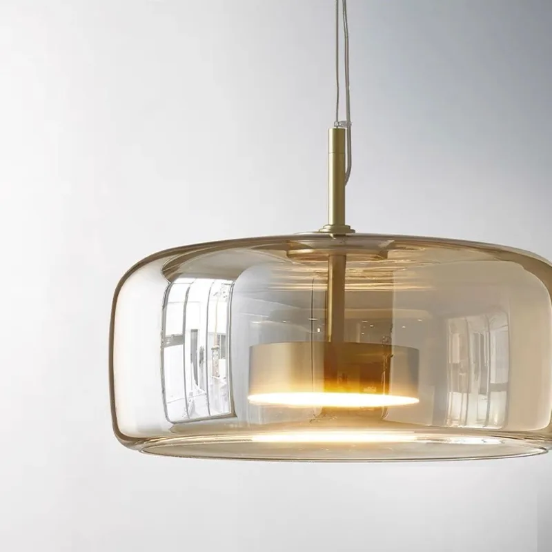 Plafonnier LED suspendu en cristal au design nordique moderne, luminaire décoratif d'intérieur, idéal pour un salon ou une salle à manger