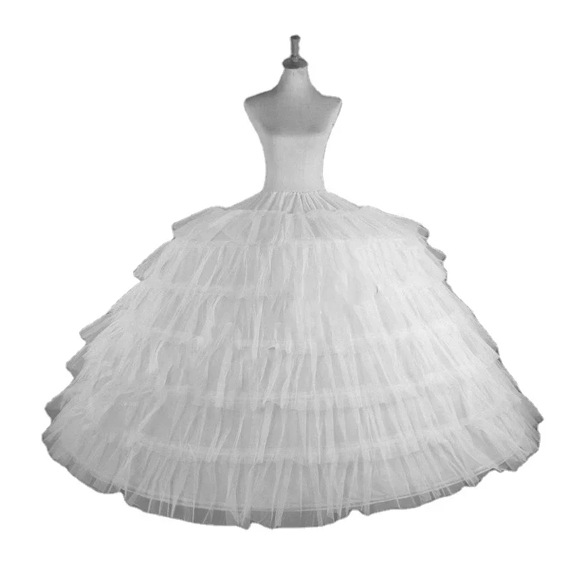 Petticoats 6 Hoop Skirt Inner Lining Trailing Wedding Dress Accessories Multi-Layer Petticoat