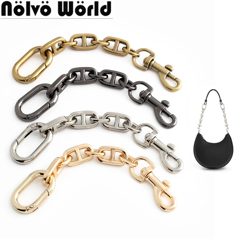 

Length 12cm Durable Short Chain With Spring Ring For Underarm Bags Strap Handbag Purse Extender Decoration Chains Accessories