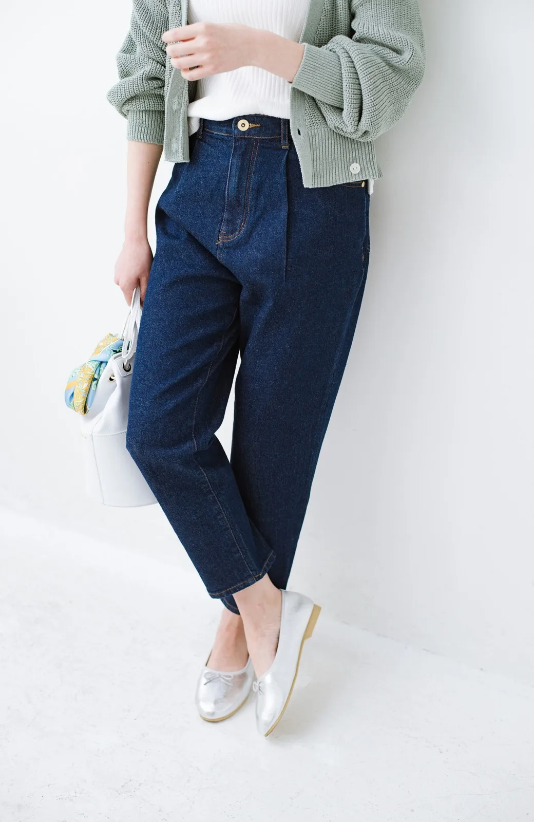 

Spring 2026 High Waist Loose Fit Cotton Denim Pants Women's Premium Jeans Skinny Leg Washed Effect Comfortable Straight Cut