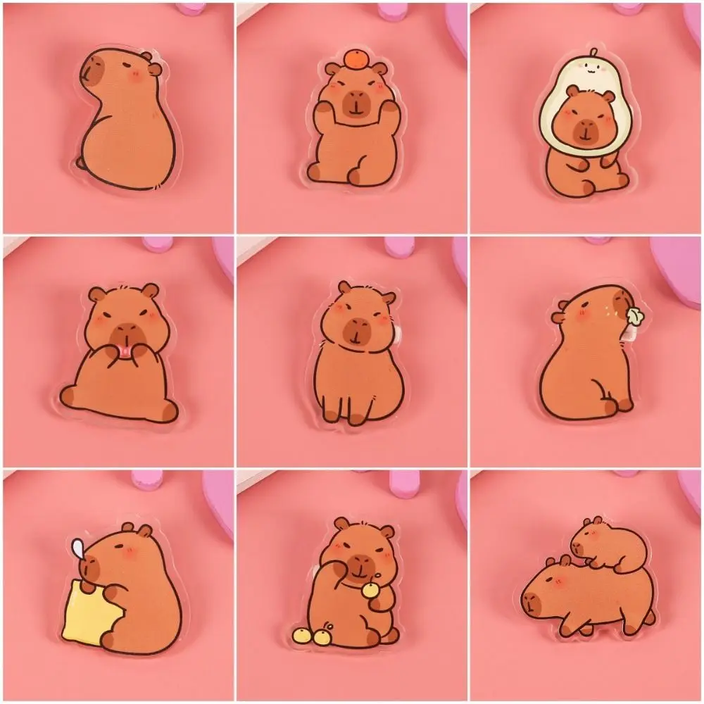 Cute Acrylic Capybara Pin Exquisite Kapibara Breastpin Kapibara Badge Kawaii Lovely Capybara Brooch Girl