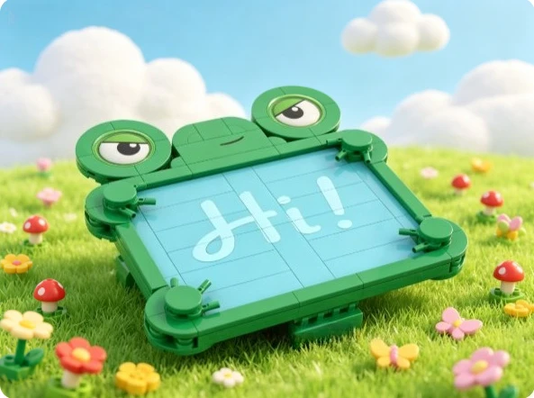 MOC 170+PCS  Theme Frog Tablet Creative DIY Building Block Models, Birthday Party Supplies, Festival Party Gifts view 2