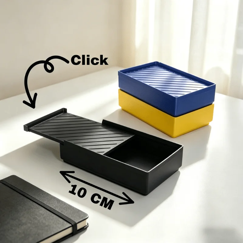 Stapelbare Schubladenbox zur Hardware-Aufbewahrung mit Abnehmbarem Deckel, Versiegelter Organizer für Schrauben, Elektronische Komponenten und Werkzeuge – Detail 1