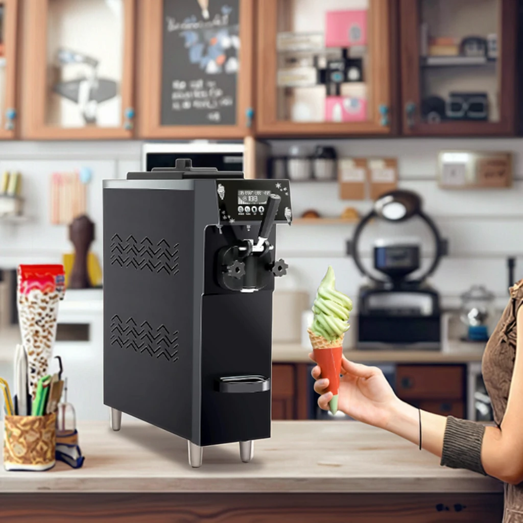 Factory Price 12L/H Digital Control Panel Soft Serve Ice Cream Machine Single Flavor Soft Ice Cream Maker For Ice Cream Shops