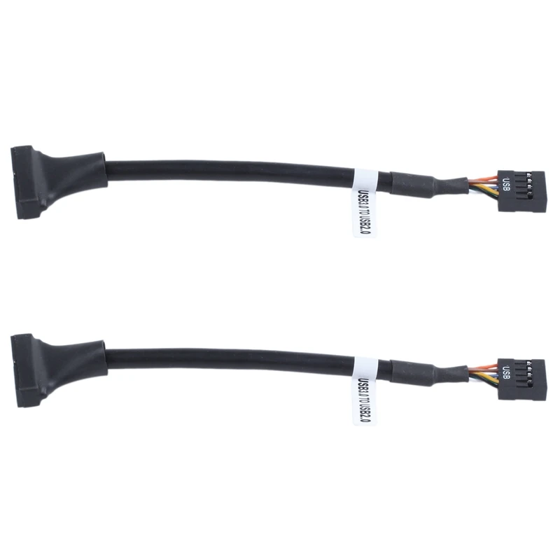 3Pcs 15Cm USB 3.0 20 Pin Header Male To USB 2.0 9 Pin Female Adapter Cable