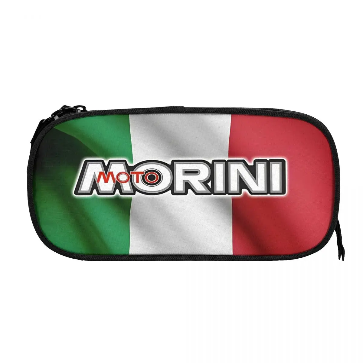 Moto Morini Italian Flag Pencil Case Fun Pen Holder Bags for Student Large Storage Students School Cosmetic Pencilcases