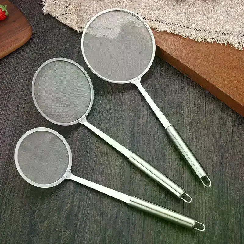304 Stainless Steel Fine Mesh Filter Handheld 100 Dense: Strainer Sieve Multi-Function Vegetable Oil Separator