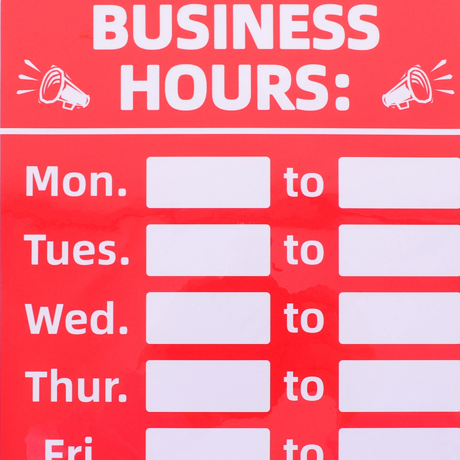 

2Pcs Business Hours Sign Sticker PVC Self-Adhesive Store Opening Decal Waterproof Sunproof Oilproof Fadeproof for Shop Cafe