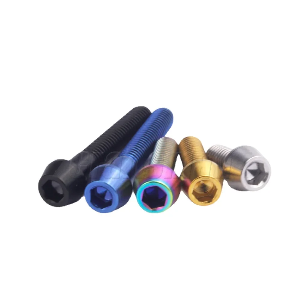 

1PC GR5 Titanium Hex Socket Cone Head Screws M5/M6/M8 suitable for bicycle stem and seatpost