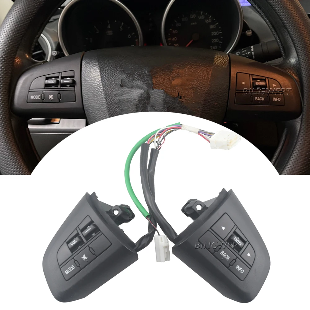 Car Volume Mode Multi-Function Steering Wheel Switch Control Buttons For Mazda 3 5 CX-5 CX-7 For Mazda 3 / 5 CX-7 BL 2008-2013