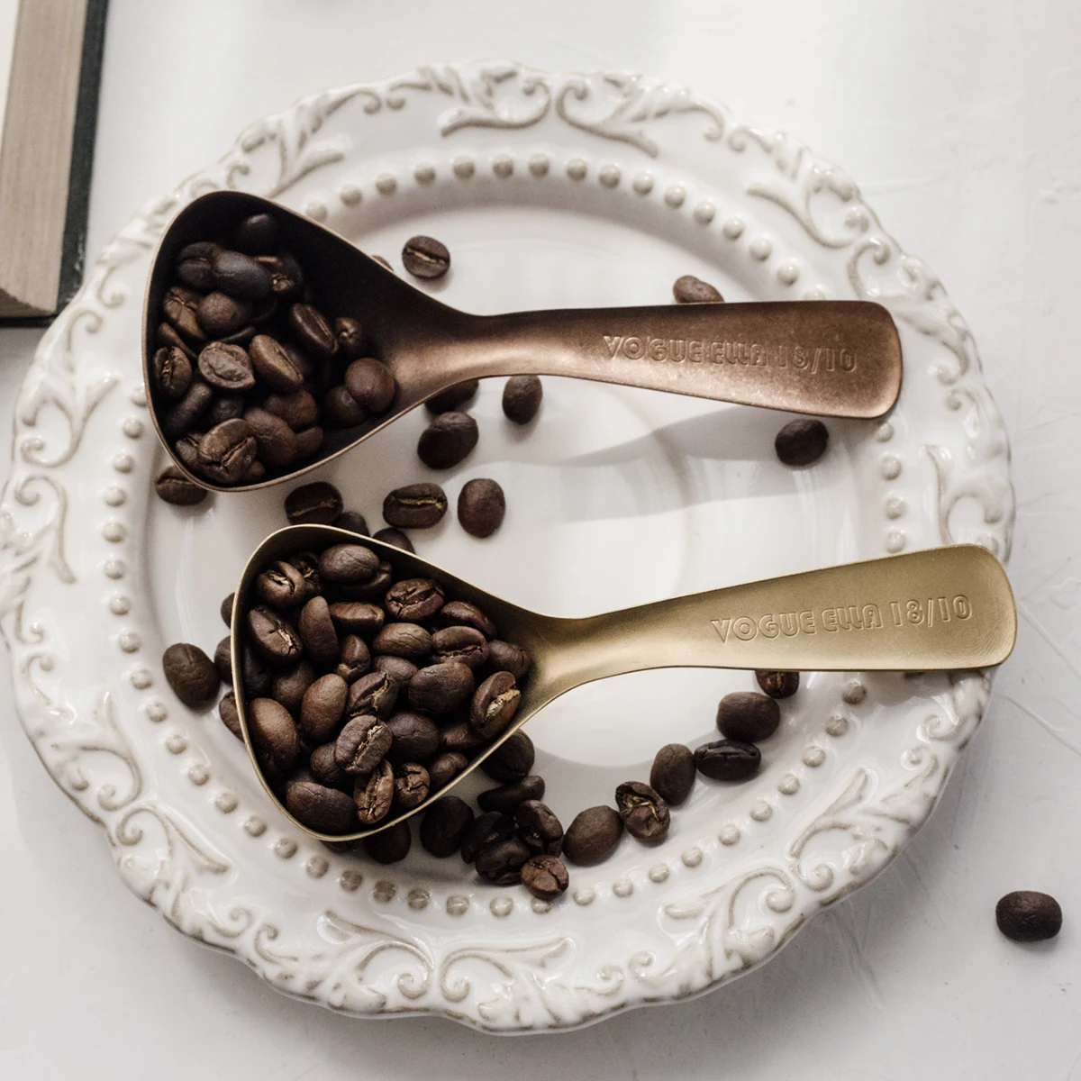 

Coffee Scoop 304 Stainless Steel Coffee Tablespoon Retro Short Handled Measure Scooper for Ground Coffee, Bean in Canister