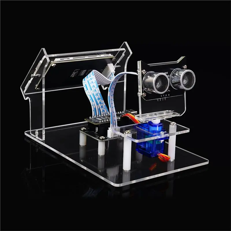 AT82-Ultrasonic Simulation Radar Scanner DIY Kit For Student Programming Learning Robot Detection