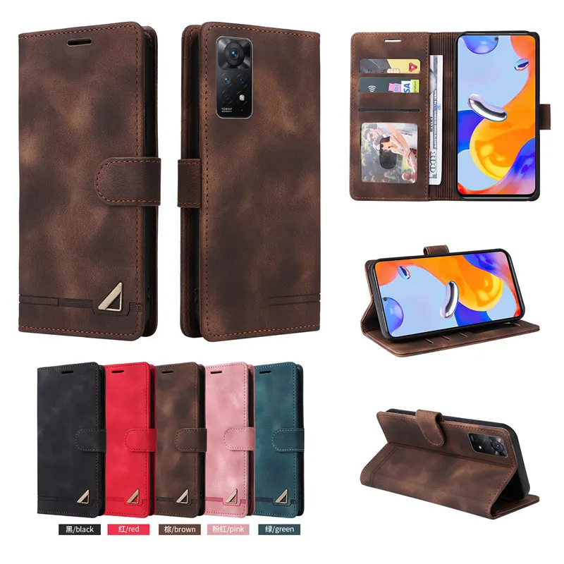 Flip Leather Phone Case For Redmi 10 9 9A 9T A1 Note 12 11 10 Pro Wallet Card Cover Coque For Xiaomi 12T Poco C40 X4 X5 M4 Pro