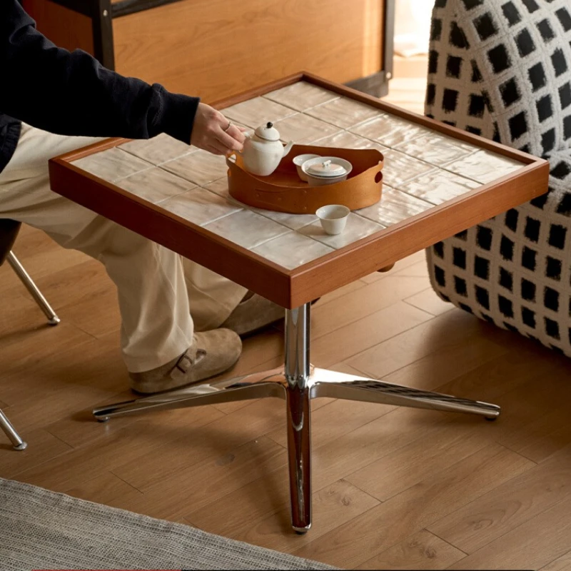 

Gray wood work [20% off for a limited time for new products] Mubai coffee table, lifting edge few Bauhaus style tile table li