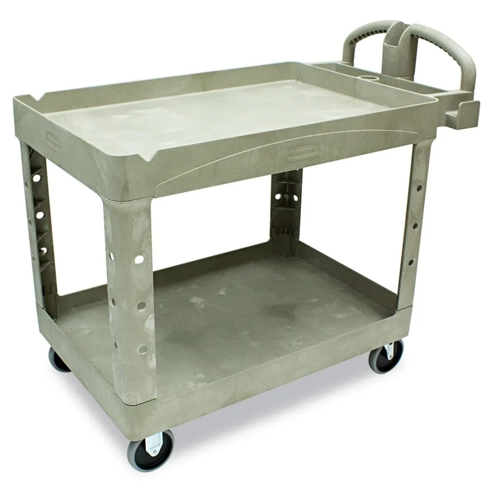 BRUTE Med 2 Shelf Utility Cart 500lb Beige
