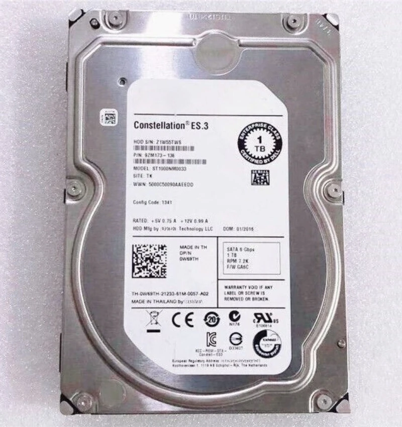 NEW T4XNN ST1000NM0033 1TB 7.2K 128M SATA 3.5-inch Server Hard Drive