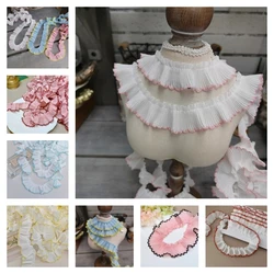 3cm wide organ pleated wavy edge Chiffon lace DIY dress skirt lock edge Hand-tied swimsuit underwear sewing material decoration