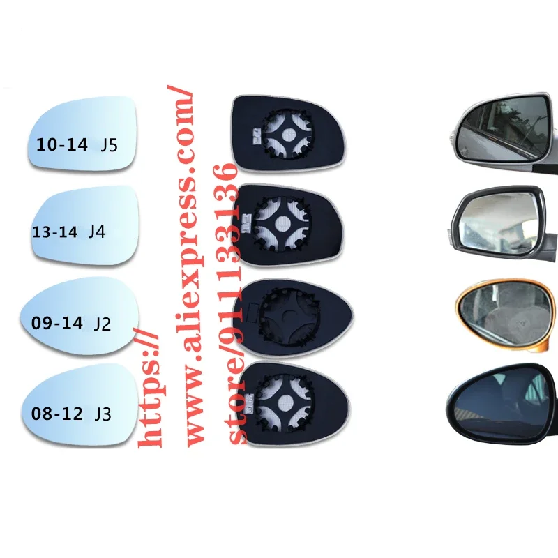 

Rearview Mirror Lens Left / Right Side For JAC J2 J3 TurinJ4 J5 Reflective White Glass With Heat