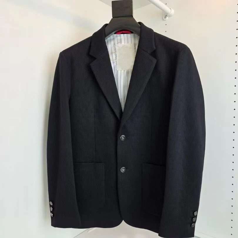 

BC итальянская мужская одежда, осенне-зимний новый модный повседневный одинарный костюм с вышивкой, мужской деловой пиджак в стиле старых денег