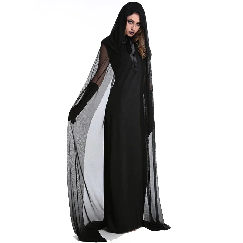 

Halloween Vintage Gothic Dark Wizard Vampire Witch Dress Medieval Cosplay Dresses Easter Day Dead Evil Ghost Bride