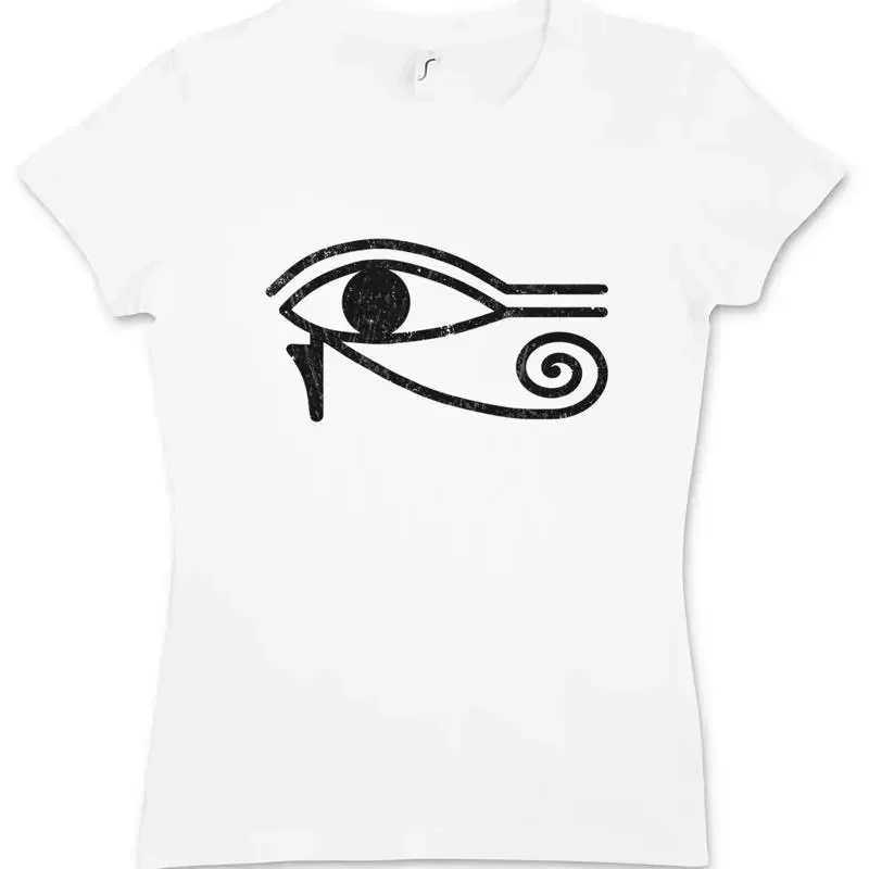 Футболка EYE OF RA I SIGN GIRLIE WOMAN с изображением Гора, солнечного бога, Египта, египетского Анубиса