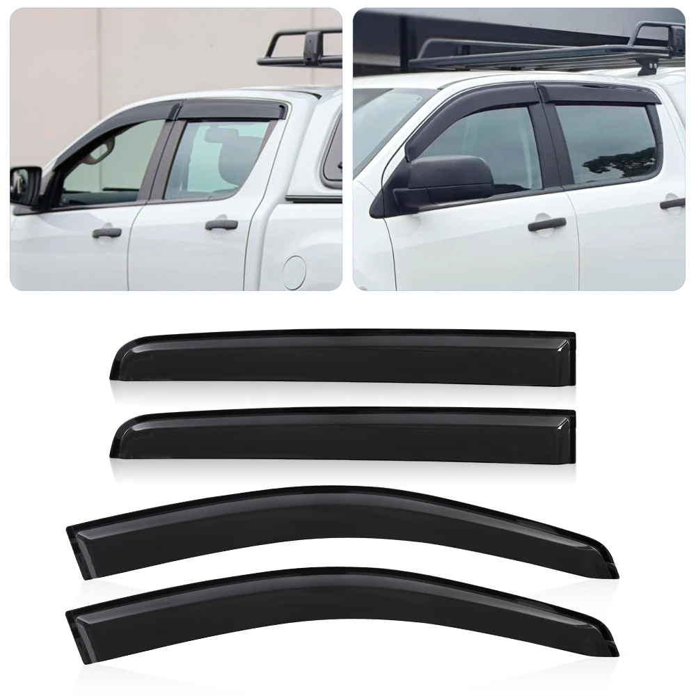 Wind Visor Sun Rain Guards Window Deflectors Weather Shields for Mazda Bt50 2012-2020 4PCS Door Visors Car Accessories