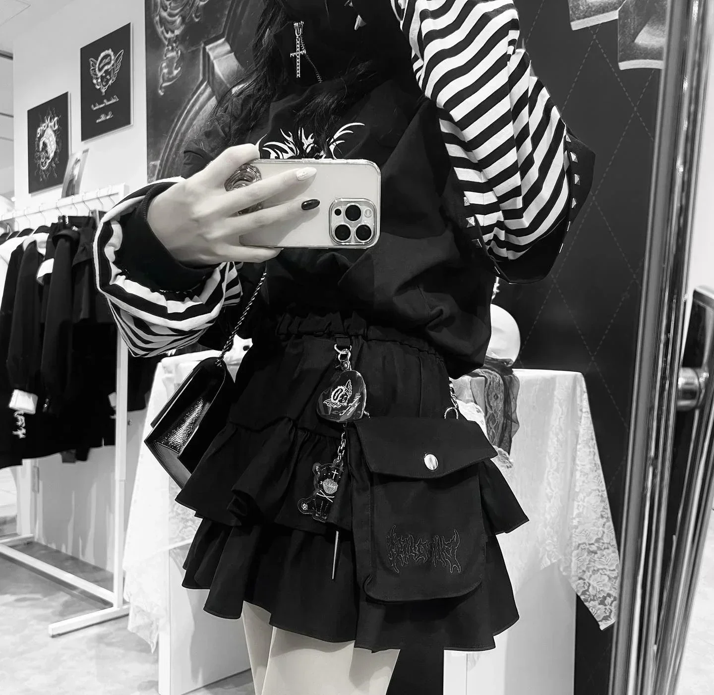 Gonna scozzese giapponese Harajuku Punk College Style Torta Sottocultura Y2k Gonne Ragazza 2025 Autunno Minigonna a vita alta per le donne