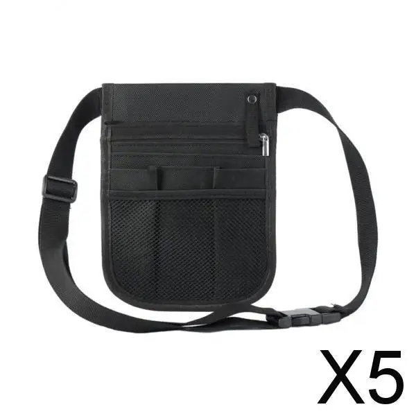 

5x Nursing Belt Organizer Extra Pocket Utility Belt Portable Multi-Compartment