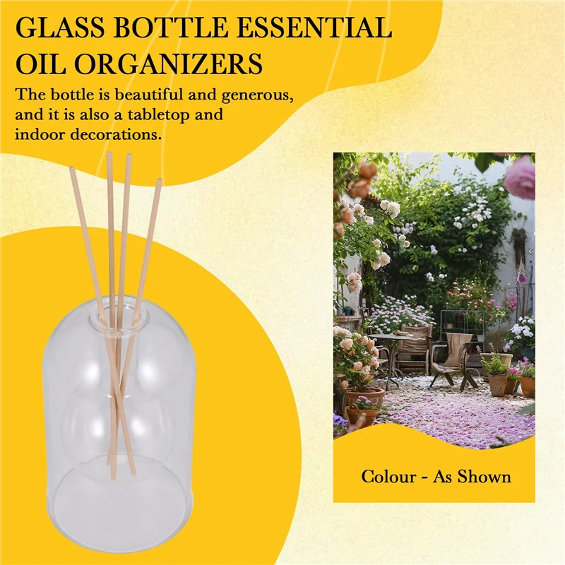 AF93-Opslagcontainers Diffuserflessen Aromatherapie Diffuserfles Moderne diffuser Glazen fles Essentiële olie-organisatoren