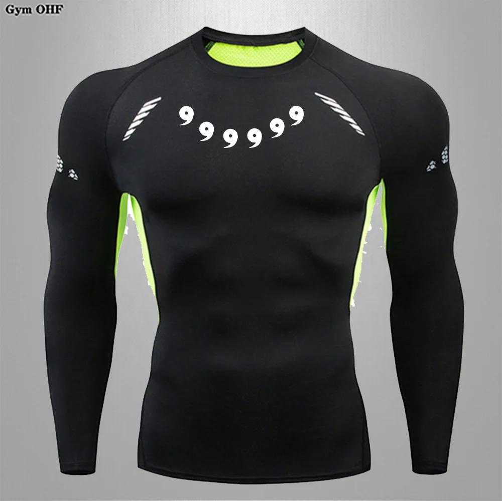 Sports Lycra Gym T-shirts Man Outdoor Sports Basketball Football Fitness Breathable Comfortable Quick Drying Elastic Men T-shirt