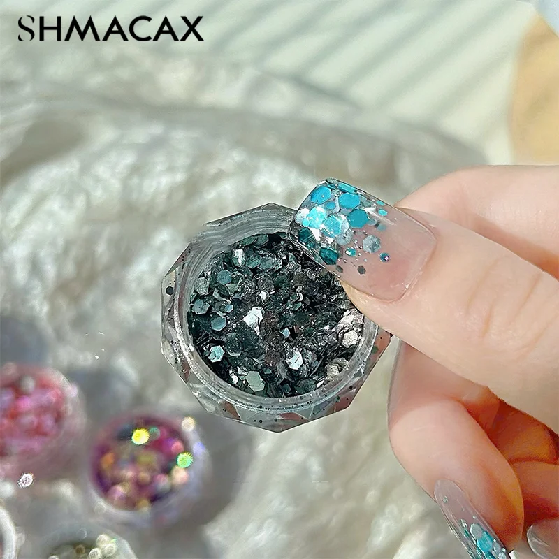 Irregular Chameleon Colored Nail Glitter Sheet Nail Art Five Pointed Star Nail Accessories DIY Wearing Armor Material