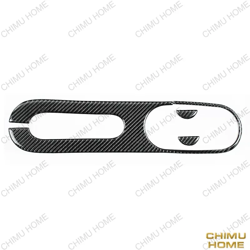 【CHIMU HOME】 Real Carbon Fiber Handbrake Cover Rear Cup Holder Trim for Fiat 500 Interior Epoxy Decorative Sticker Auto