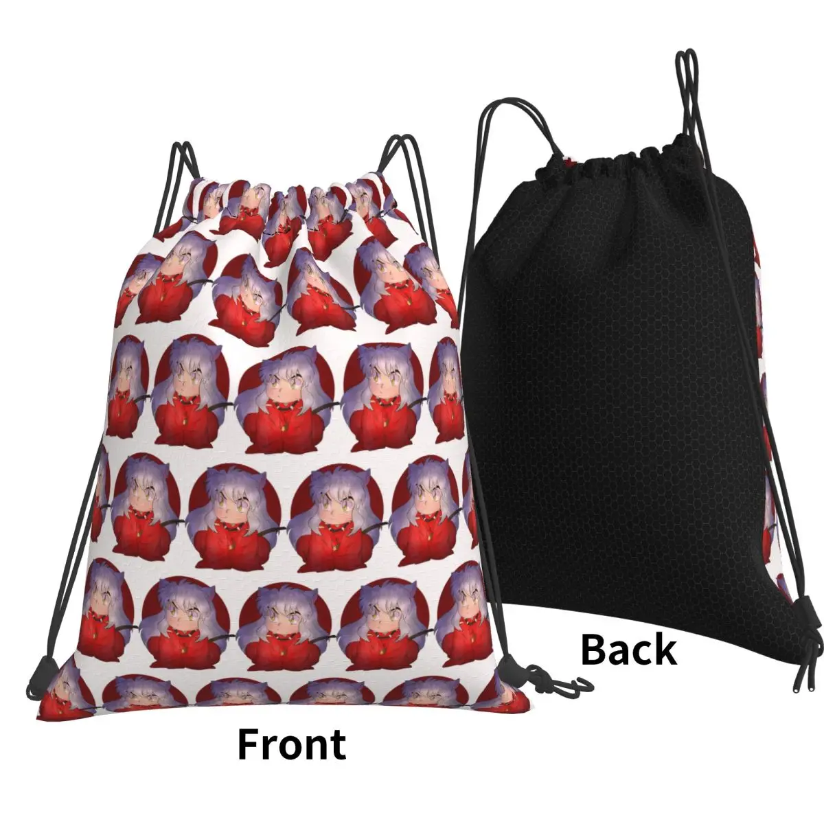 Doodle Little Yasha Backpacks Casual Drawstring Bundle Pocket Sports Bag Book Bags for Man Woman Students