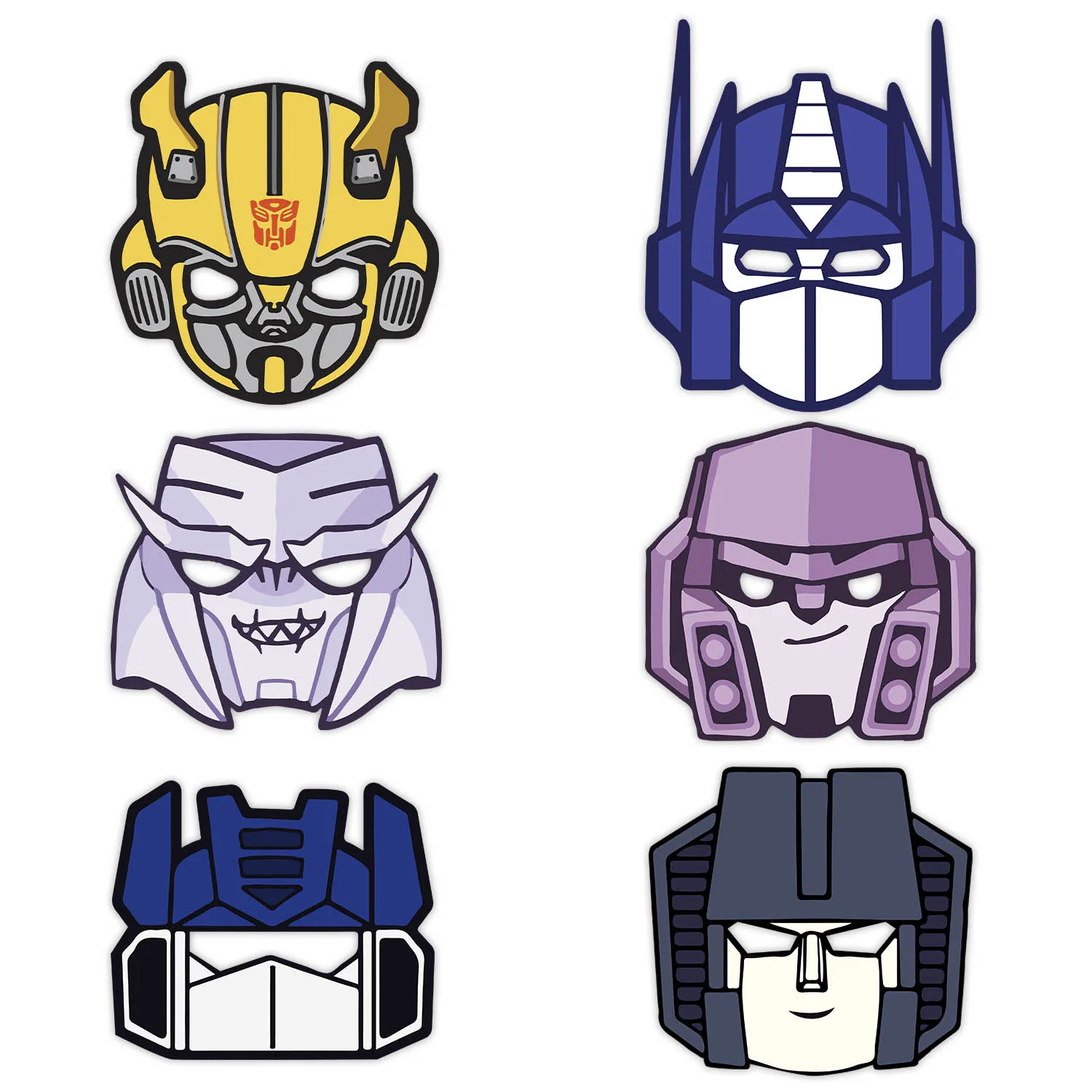 6/12pcs Transformers Anime Decorative Paper Glasses Masks Photos Role Playing Props Children\'s Happy Birthday Party Supplies