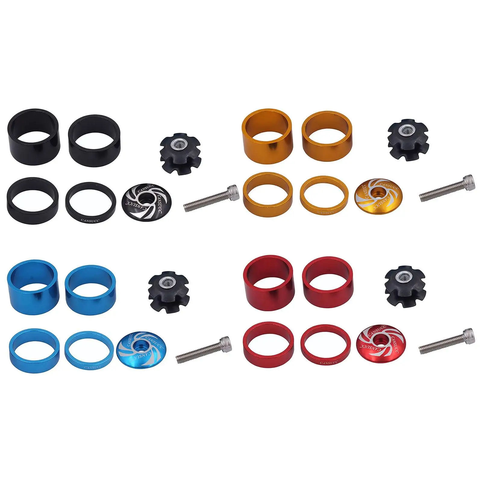 

Lightweight MTB Headset Spacer 28.6mm Aluminum Fork Washer Set Road Bike Handlebar Accessories for Mountain Cycling