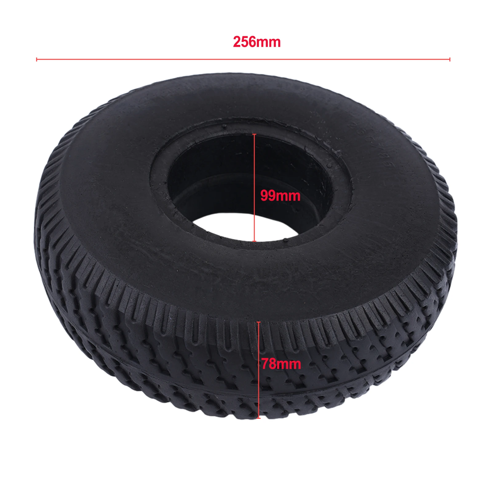 Solid Tire for 10 Inch Trolley Mobility Scooter 4 10/3 50 4 260X85 Reliable Rubber Construction for Extended Use