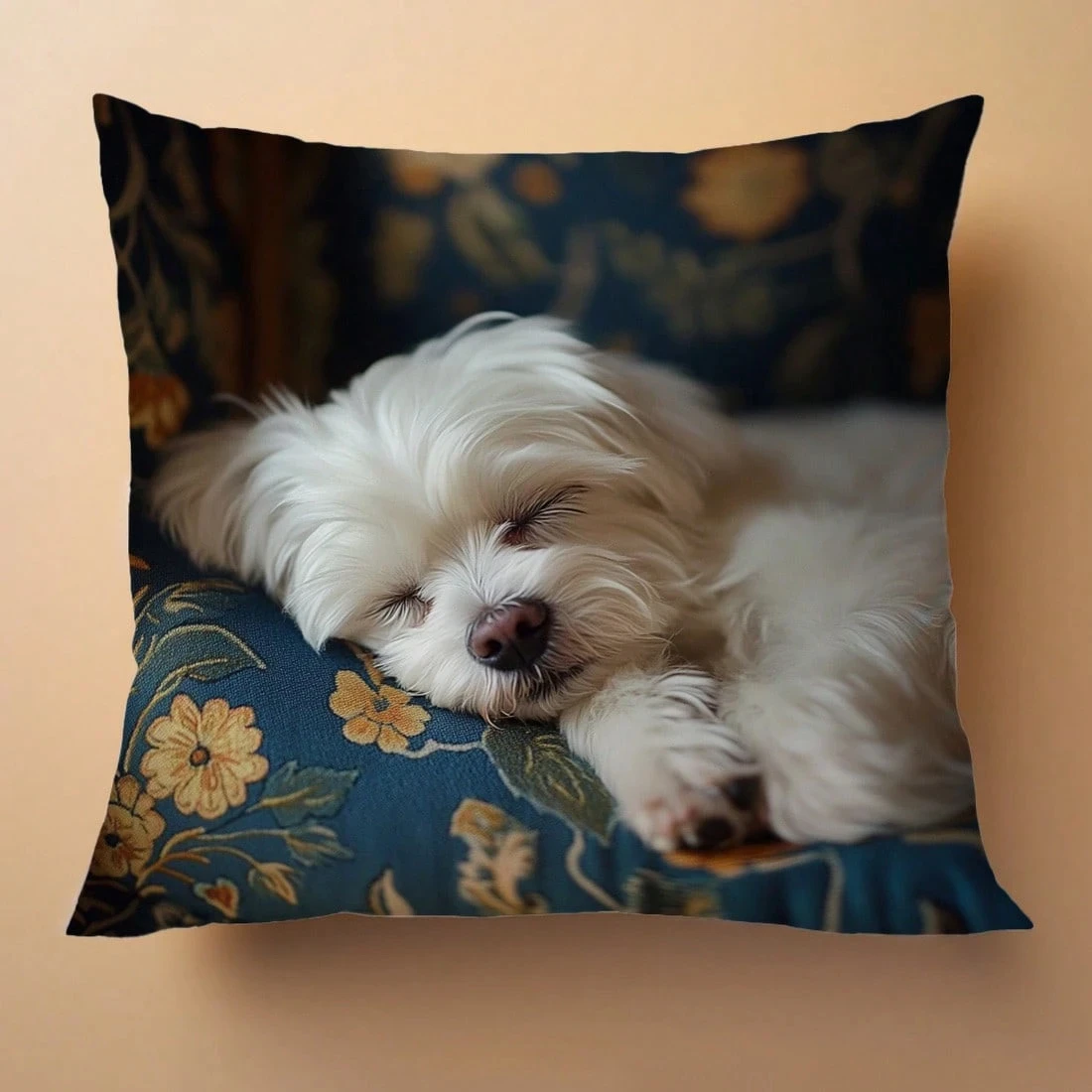 1 Stück niedlicher Kissenbezug mit schlafendem Hund, 45 x 45 cm, doppelseitig bedruckter Kissenbezug, Dekoration für Zimmer, Wohnzimmer, Sofa, Party, perfekte Dekoration