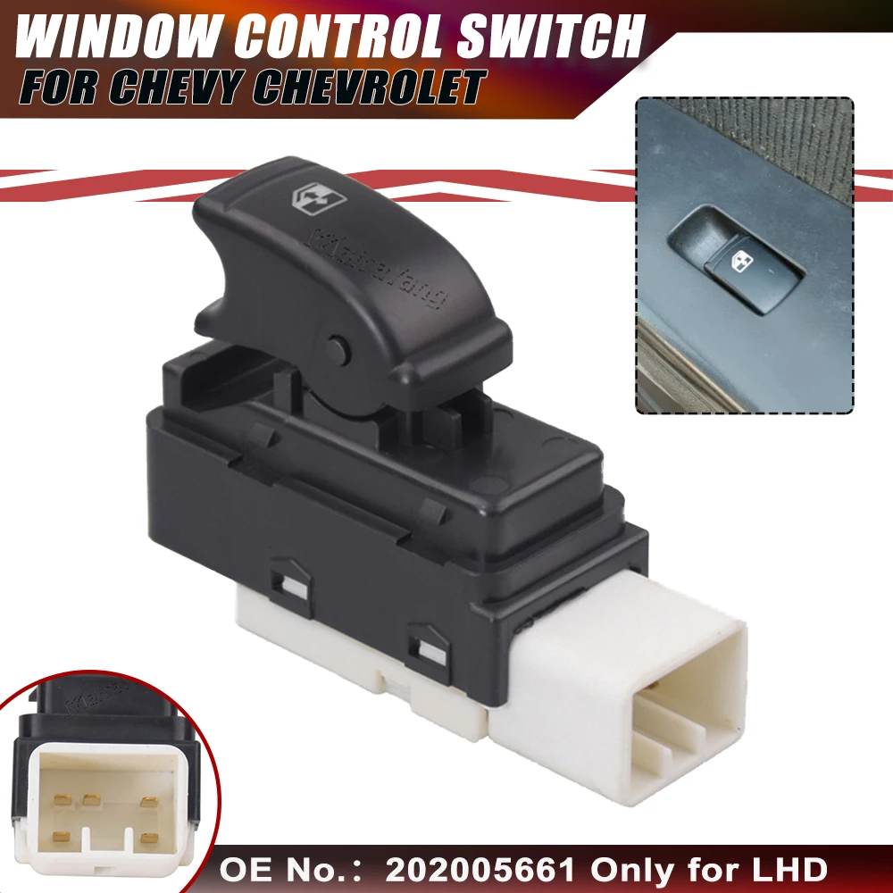 Botón de pasajero para Chevy Chevrolet Aveo 2007-2011 202005661 interruptor de Control de ventana eléctrica botón de cristal